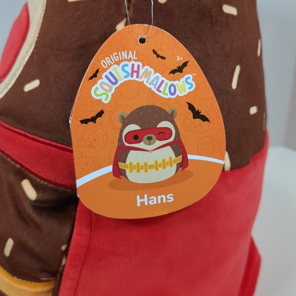 Squishmallows 12" Hans the Hedgehog Superhero costume NWT - Picture 6 of 7